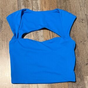 SHEIN Vibrant Blue Crop Top